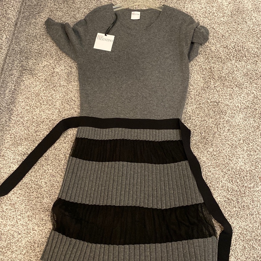 Red Valentino wool dress with tags never worn